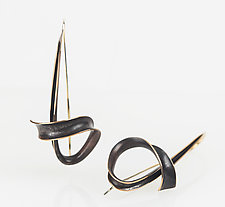 Flourish Earrings in Bronze by Nancy Linkin (Jewelry Earrings)