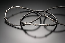Pitted Fencewire Bangles by Robin Cust (Palladium & Steel Bracelet)