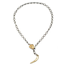 Cat and Sapphires Necklace by Natalie Frigo (Brass & Stone Necklace)