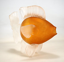 Amber Fish by Andrew Shea (Art Glass Sculpture)