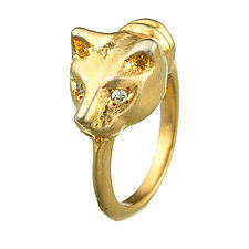 Playing Cat Ring by Natalie Frigo (Silver Ring)
