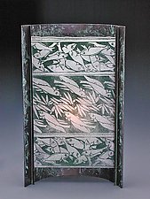 Japanese Fish by Joan Bazaz (Glass & Copper Lamp)