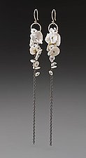 Pearl Cluster Earrings by Peg Fetter (Gold, Silver & Pearl Earrings)