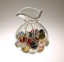 Bag O Marbles by Mike Wallace (Art Glass Sculpture)