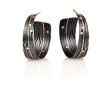 Galaxy Hoops by Victoria Moore (Gold, Stone & Steel Earrings)