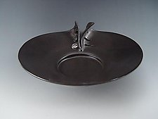 Buttons Platter in Charcoal by Lilach Lotan (Ceramic Platter)