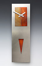 Steel Spike Pendulum Clock by Leonie Lacouette (Metal Clock)