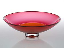 Aurora & Ruby Incalmo Bowl by Nicholas Kekic (Art Glass Bowl)