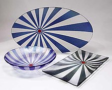 UR Here Platter by Kathleen Ash (Art Glass Platter)