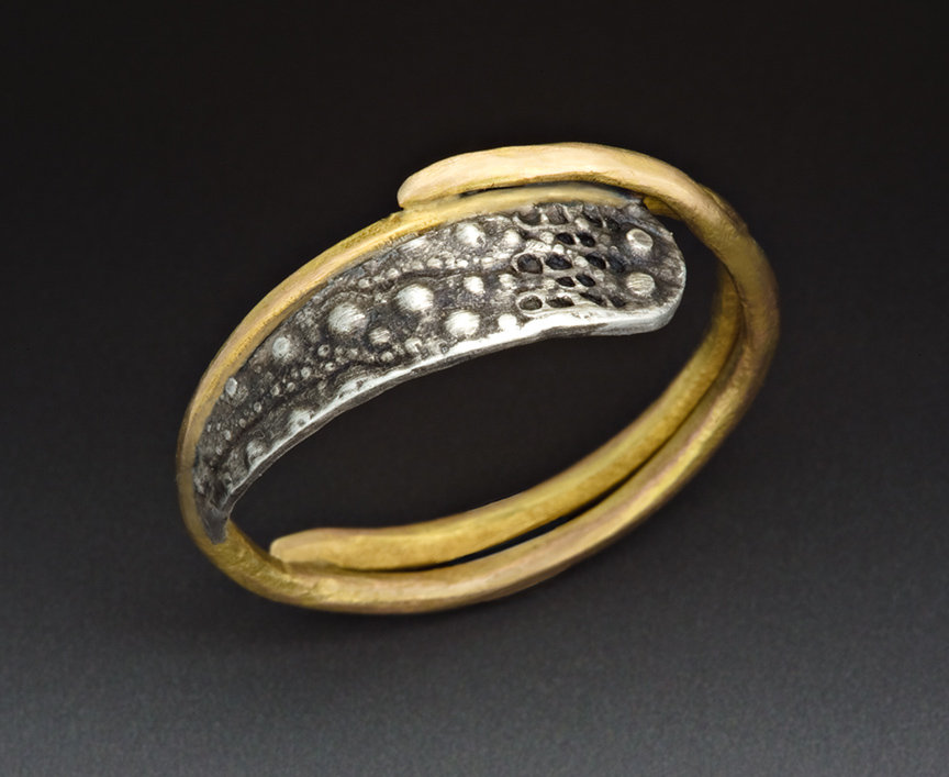 Urchin Ring by Peg Fetter (Gold & Silver Ring) | Artful Home