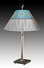 Pool Copper Table Lamp by Janna Ugone (Mixed-Media Table Lamp)