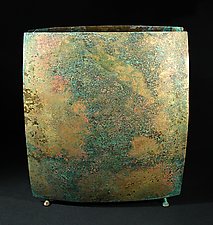 Large Square Vase by David M Bowman and Reed C Bowman (Metal Vessel)