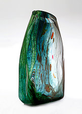 Aquos Rectangle by Randi Solin (Art Glass Vessel)