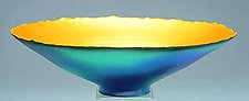 Blue-Green Prosperity Bowl (#9) by Cheryl Williams (Ceramic Bowl)