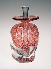 Peach Zanfirico by Ralph Mossman and Mary Mullaney (Art Glass Perfume Bottle)