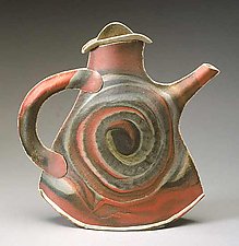 Spiral Teapot by Kaete Brittin Shaw (Ceramic Teapot)