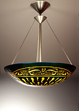 Ts'ang Pendant Lamp by George Scott (Art Glass Pendant Lamp)