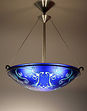Dauphine Pendant Lamp by George Scott (Art Glass Pendant Lamp)