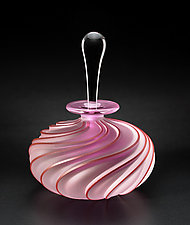Magenta Mini Swirl by Mary Angus (Art Glass Perfume Bottle)