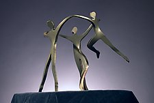 Dancing Family with Boy by Boris Kramer (Metal Sculpture)
