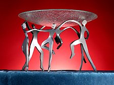 Dancing Group with Bowl by Boris Kramer (Metal Sculpture)
