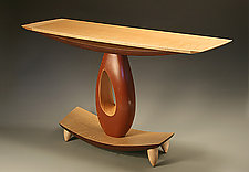 Teardrop Hall Table by Derek Secor Davis (Wood Console Table)