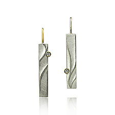 Echo Dangle Earrings by Keiko Mita (Gold, Silver & Stone Earrings)