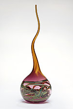 Goccia in Amethyst and Strega by Victor Chiarizia (Art Glass Sculpture)