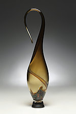 Fontana in Whiskey by Victor Chiarizia (Art Glass Sculpture)