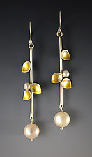 Jasmine Pearl Earrings by Judith Neugebauer (Gold, Silver & Pearl Earrings)