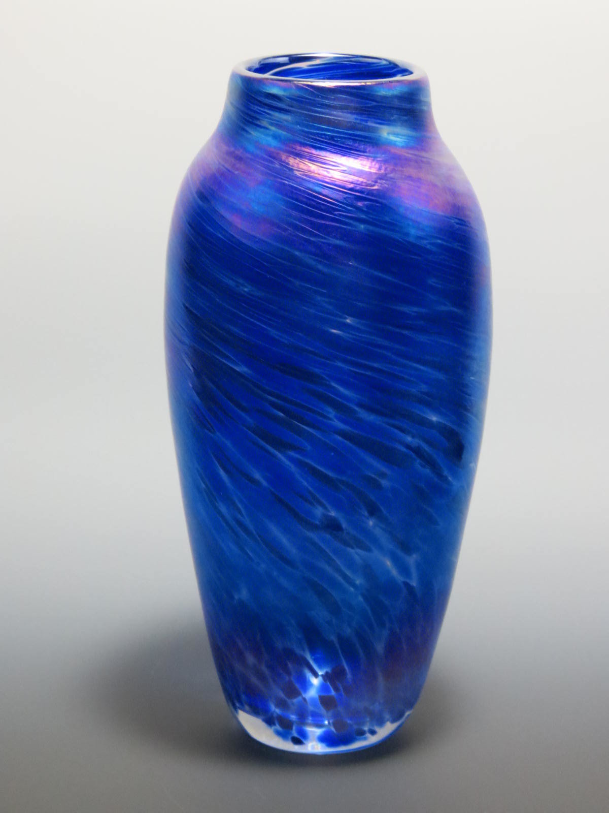 Blue Spun Vase by Mark Rosenbaum (Art Glass Vase) | Artful Home
