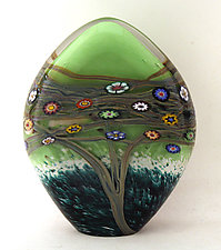 Tree of Life Paperweight by Ken Hanson and Ingrid Hanson (Art Glass Paperweight)