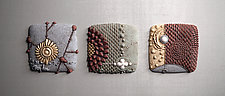 Elemental Triptych by Christopher Gryder (Ceramic Wall Sculpture)