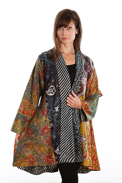 Silk Kimono Jacket #2 by Mieko Mintz (One Size (2-20), One of a Kind ...