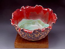 Petite Turquoise Organic Bowl by Daniel Bennett (Ceramic Bowl)
