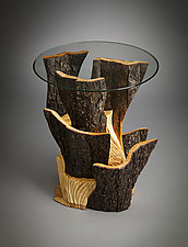 Formations End Table by Aaron Laux (Wood Side Table)