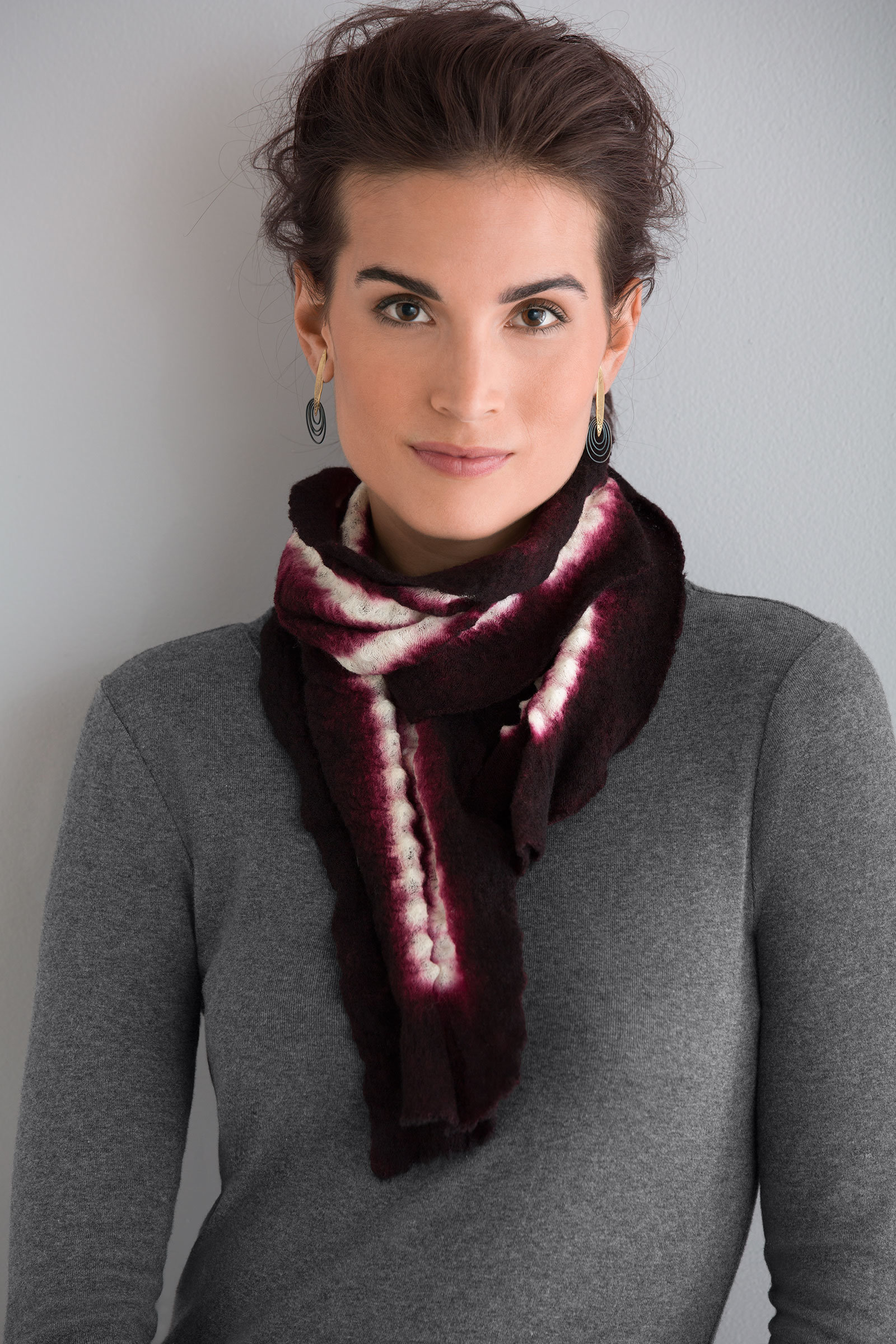 Ana Lisa Wool Stitched Scarf by Laura Hunter (Wool Scarf) | Artful Home