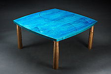 Blue Coffee Table by Todd Bradlee (Wood Coffee Table)
