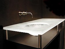 Integral Sectioned Sink by George Scott (Art Glass Sink)