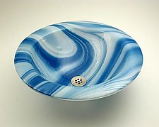 Blue Swirl Basin by George Scott (Art Glass Sink)