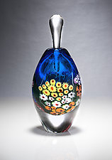 Blue Landscape Series Perfume by Shawn Messenger (Art Glass Perfume Bottle)