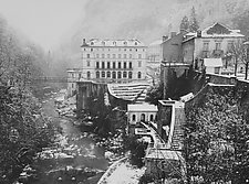 Village Pyreneese by William Lemke (Black & White Photograph)