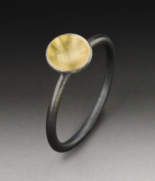 Dot Ring by Peg Fetter (Gold & Silver Ring) | Artful Home