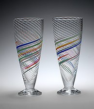 Soda Glasses by Tom Stoenner (Art Glass Drinkware)
