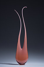 Pink Double Neck by Ryan Selby (Art Glass Sculpture)