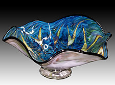 ET Crater Lake Blue by The Glass Forge (Art Glass Bowl)