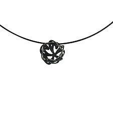 Peony Bud Necklace by Karin Jacobson (Silver Necklace)