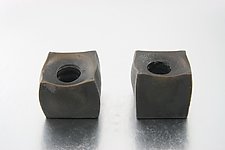 Simple Square Candlesticks by Nicole and Harry Hansen (Metal Candleholders)