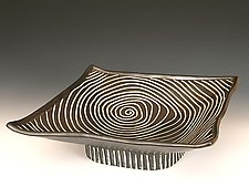 Square Pedestal Tray by Larry Halvorsen (Ceramic Tray)