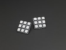 3 x 3 Square Grid Eclipse Earrings by Heather Guidero (Silver Earrings)